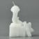 New Year 2025! Interior candle “New Year's collection: a snake with a gift”, white 77 x 61 x 35