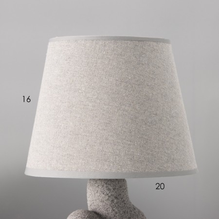 Traffic lamp with lampshade Risalux “Ridge”, 1 × 40 W, E27, Gray, Figure base, 20 × 20 × 32 cm-4