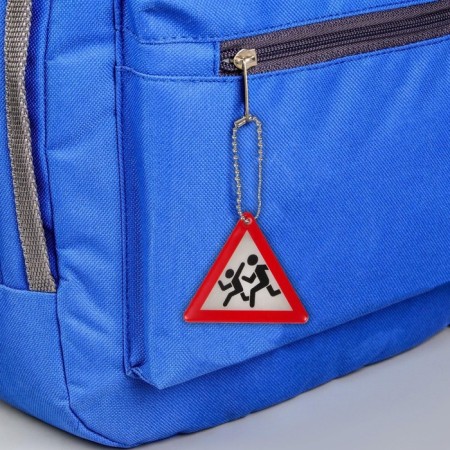 The reflective element "sign", bilateral, 6 × 4.3 cm, white/red color-1