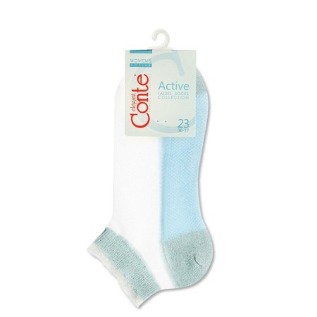 Women's socks CONTE Elegant Active, size 23, light blue color-2