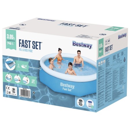 A inflatable FAST Set basin, 305 x 76 cm, filter pump, from 6 years old, 57270 Bestway-9