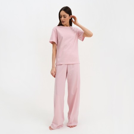 Female pajamas (T-shirt and trousers) KAFTAN "BASIC" size 44-46, pink color