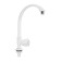 The tap for one water Zein Z2021, plastic, chrome aerator, high R-shaped spout, white