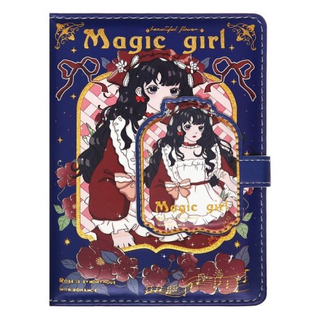 Gift notebook, A6+, 132 sheets, color block, with a curly refrain on a magnet, PVC cover, "Anime", mix-1