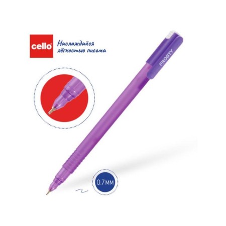 Balloon handle Cello Frosty, node 0.7 mm, blue ink, MIX case-3