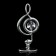 Souvenir "Violin key", 3 × 3.6 × 7.8 cm, with crystals