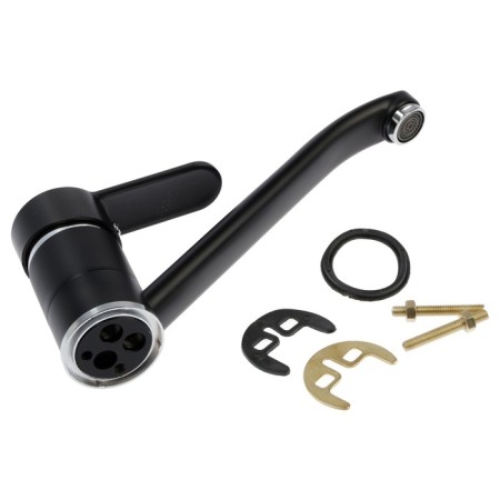 Kitchen mixer Zein Z3829, single -leaf, pour length 22 cm, 35 mm cartridge, black-7