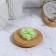 Leaf soap in the layer case 4.5*4.5*2cm (jasmine) Green bag from