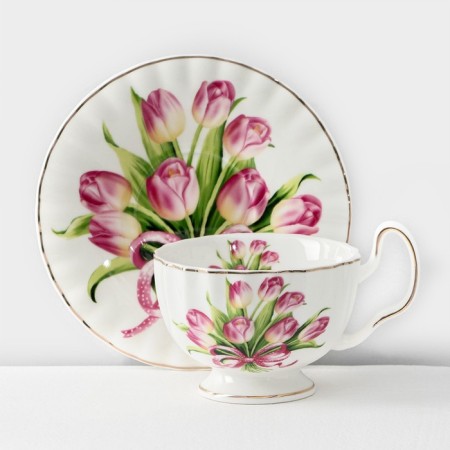 Service Service Spring, 12 objects: 6 mugs 220 ml, 6 saucers d = 15 cm, white color-2