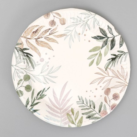 Disposable paper plate "Nature", 18 cm-2