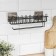 A shelf for lips and detergent, with a holder for towels, for Velcro, black color