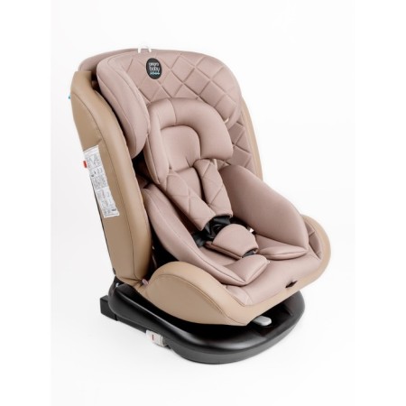 AMAROBABY BRILLANT, ISOFIX fastening, class D, group 0+/1/2/3 (0-36 kg), beige color, beige-10