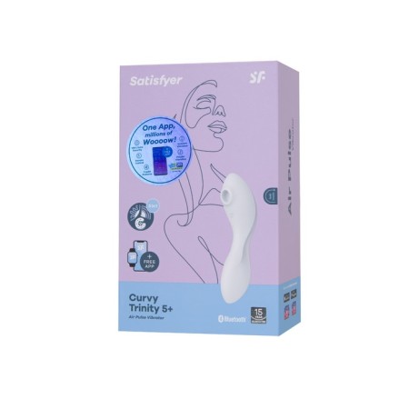 Satiffyer Curvy Trinity 5+ vacuum clitoris stimulator, white color-5