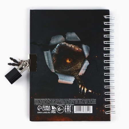 Notepad on the lock A6, 50 liters "Danger"-1