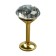Holder for curtains KD001, one -rod, color gold
