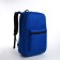 Youth backpack with lightning, external pocket, blue color