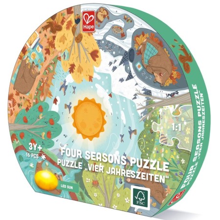 Puzzles luminous Hape "smart", "four times of the year"-2