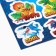 Paper stickers of the rating "Cool dinosaurs", 11 x 18 cm