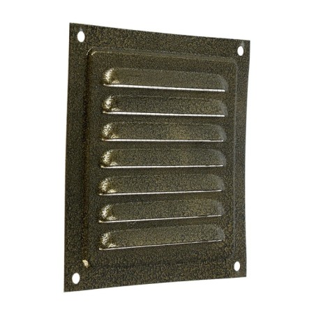 Ventilation grate Zein luxury RM1212Z, 125 x 125 mm, with a grid, metal, gold-4