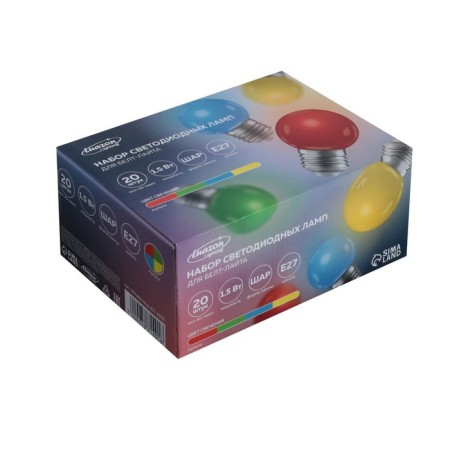 LED LEAZON LIGHTING, G45, E27, 1.5 W, for Bels Lita, Multi, Nab 20 pcs-11