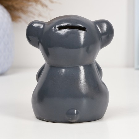 Копилка "Коала" 13х10см, серая-3