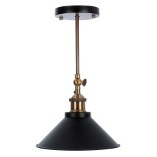 Светильник потолочный "Грегори" черный 1x40W E27 22x22x15 см BayerLux