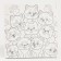 Picture on numbers on a canvas with a subframe for children “Siba-Inu kids”, 17 x 17 cm
