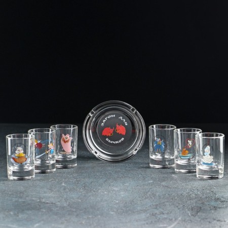 Set "jokes", 7 items: 6 piles 50 ml, ashtray