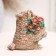 Figure "Owl with a bouquet" 8x6x6cm