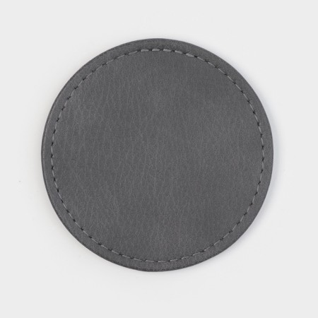 Standards for hot Magistro, 4 pcs: D = 28.5 cm, stands for a mug D = 10 cm, eco -leather, bilateral, gray-5