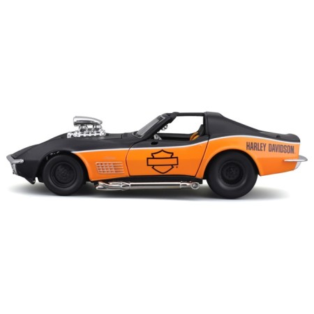 MASTO DIE-CAST Harley-Davidson 1970 Corvette, 1:24, Black-Orange color-6