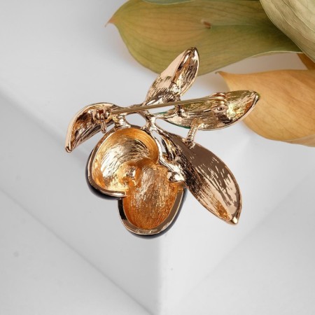 Brooch "Maslines", colored in gold-2