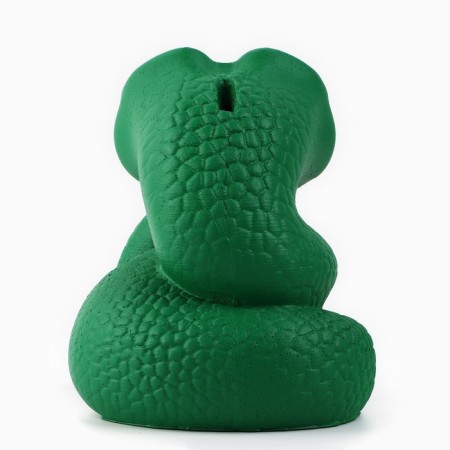 The piggy bank "Snake", green, 15.5 x 12.5 cm-4