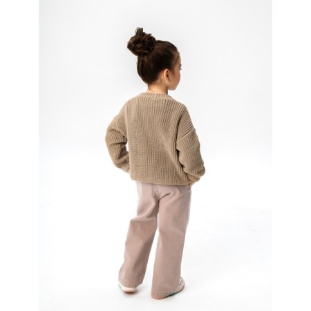 Cardigan Children's Knit, height 98 cm, beige color-4
