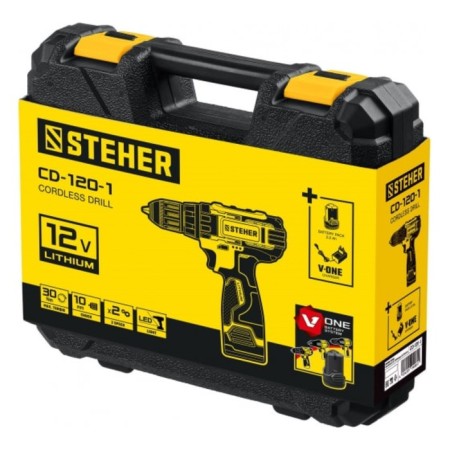 Drill screwdriver brush Steher CD-120-2, 350-1350 rpm, 2 AKBX2 ACh, 2 Skor., 30 Nm-4