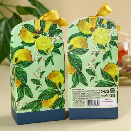 The set "Happiness!", Black tea with a taste of lemon, peanuts in chocolate glaze, 100 g.-3