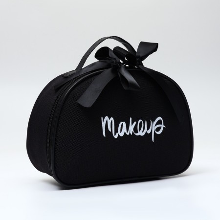 Cosmetic bag with lightning, black color-1