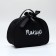 Cosmetic bag with lightning, black color