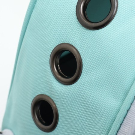 A backpack for carrying animals with a viewing window, green-10