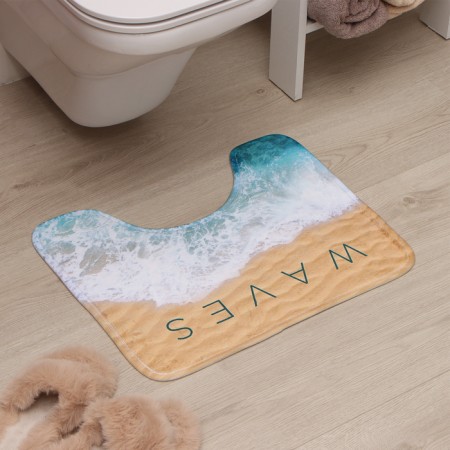 Bathroom mat Ethel "Waves", 50x40 cm, velor-5