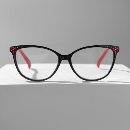 Glasses GA0447 (color: C2 black, red; diopter: +1.5; tint: no)-2