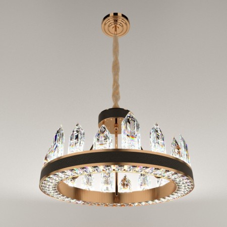 Crystal chandelier LED 50W 3000K black and gold 50x50x35-155 cm Bayerlux-1