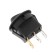 Black switch with green backlight, 12 V, 20 A, 3 contacts