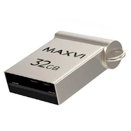 USB flash drive 32 GB MaxVI MM Metallic Silver Mini, metal / FD32GBUSB20C10MMM-2