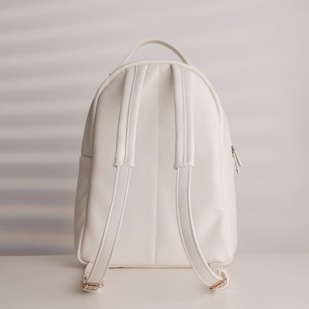A backpack with a zipper, Textura, external pocket, white color-2