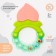 Silicon “peach” teether, with a rattle, crumb I