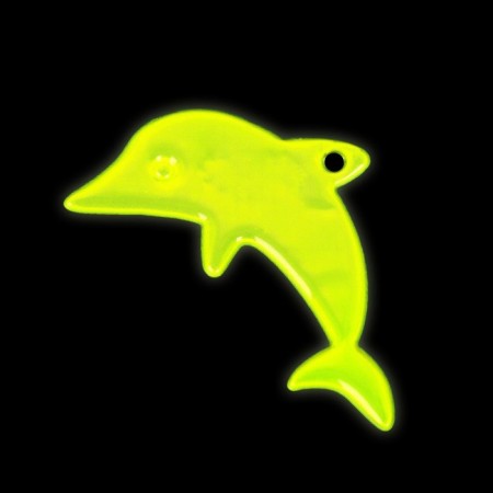 The reflective element "Dolphin", bilateral, 7 × 5.2 cm, color mix-4