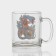 New Year's glass tea mug "Flowers and snakes", 320 ml, mix