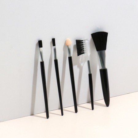 A set of makeup brushes, 5 objects, black color-2