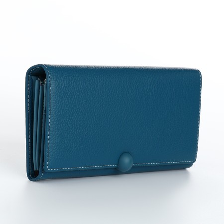 Women's wallet on magnets, blue color